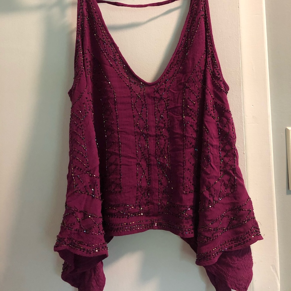 Free People Embellished Beaded Tank
